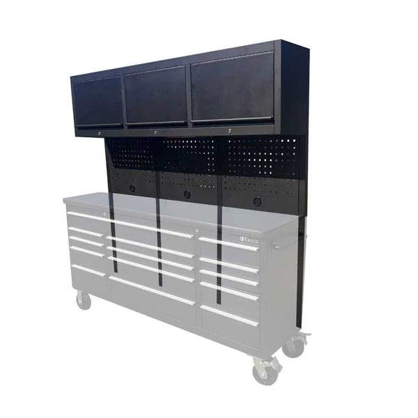 1.8M Black Powder Coated Overhead Cabinets