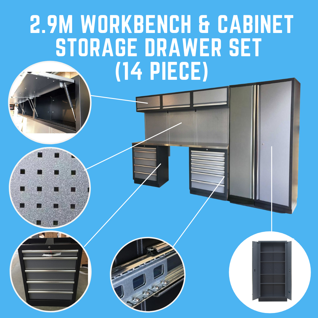 2.9M Workbench Combo + Double door locker