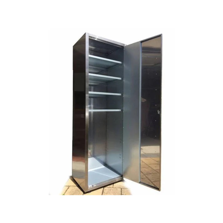 3M Stainless Steel Workbench and Two Locker Cabinet Combo