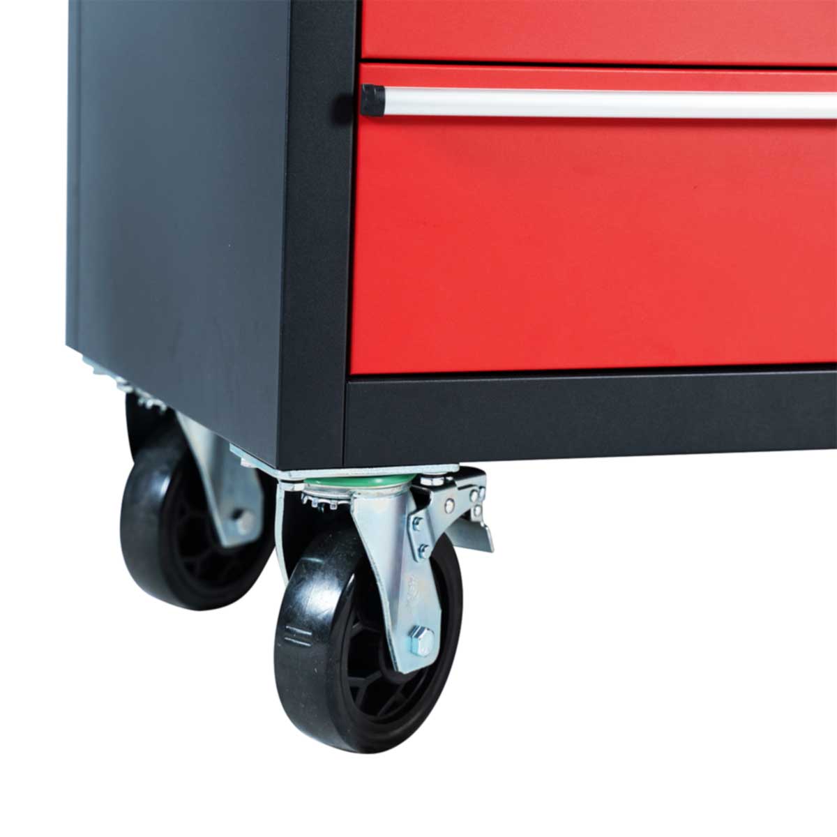 1.8M 14 Drawer Rolling Tool Cabinet Combo + Overhead Cabinets Red/Black