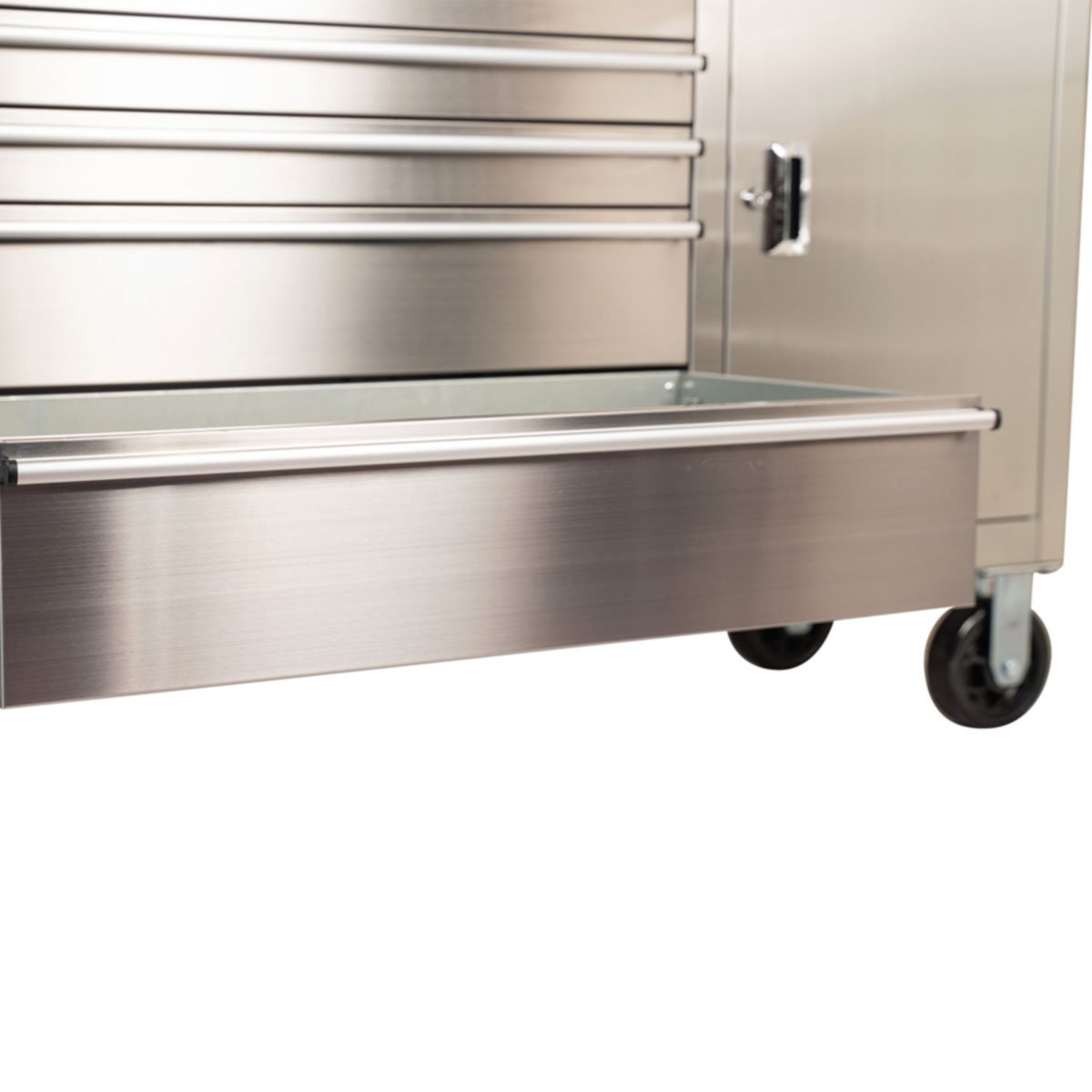 1.8M Stainless Steel Tool Chest with 9-Drawers + Cupboard and Overhead cabinets