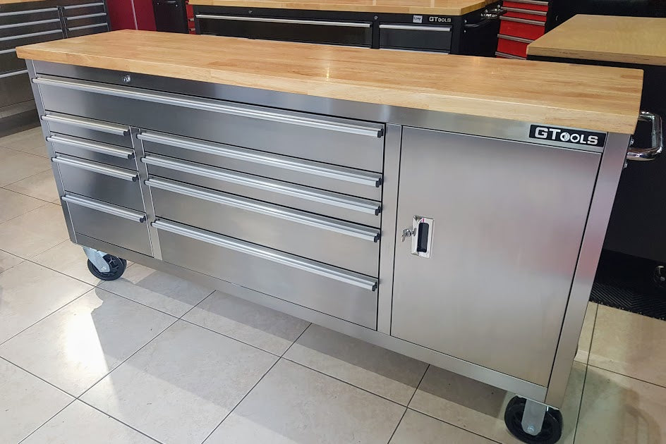 1.8m Roll Cab/Bench 9-Drawer + Cupboard