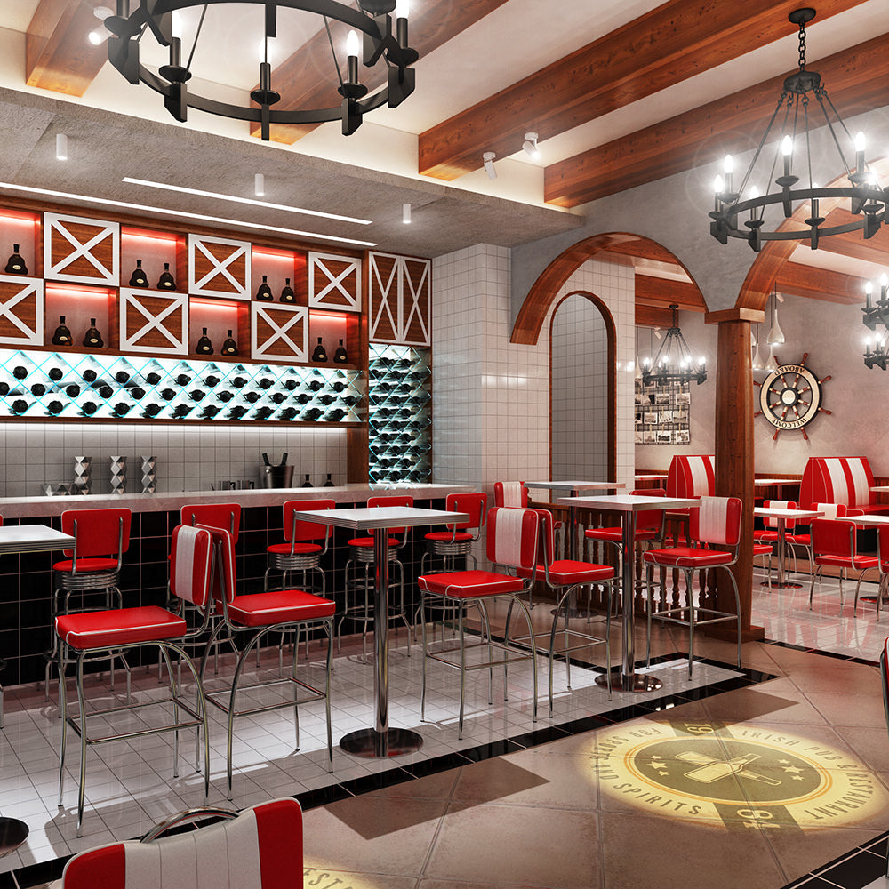 1950 Retro Café Diner Booth Set - Premium Cafe Booth from GTools - Just $1597.00! Shop now at GTools