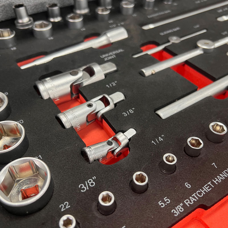72 Piece Metric Socket Set in EVA Tray