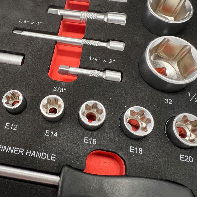 72 Piece Metric Socket Set in EVA Tray