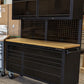 1.4M Black Stainless Steel Workbench Combo with Mega Drawer
