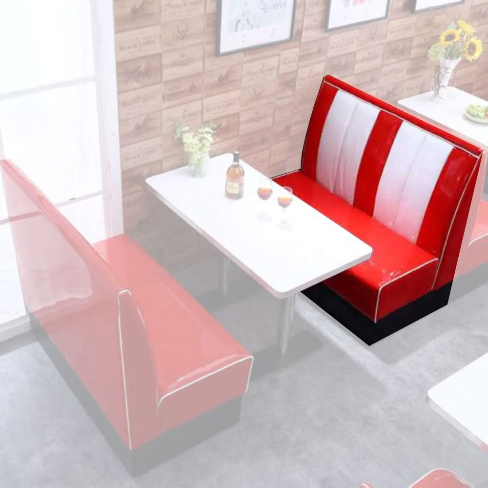 1950 Retro Cafe Diner Booth Sofa x 1 - Premium Cafe Booth from GTools - Just $599.00! Shop now at GTools