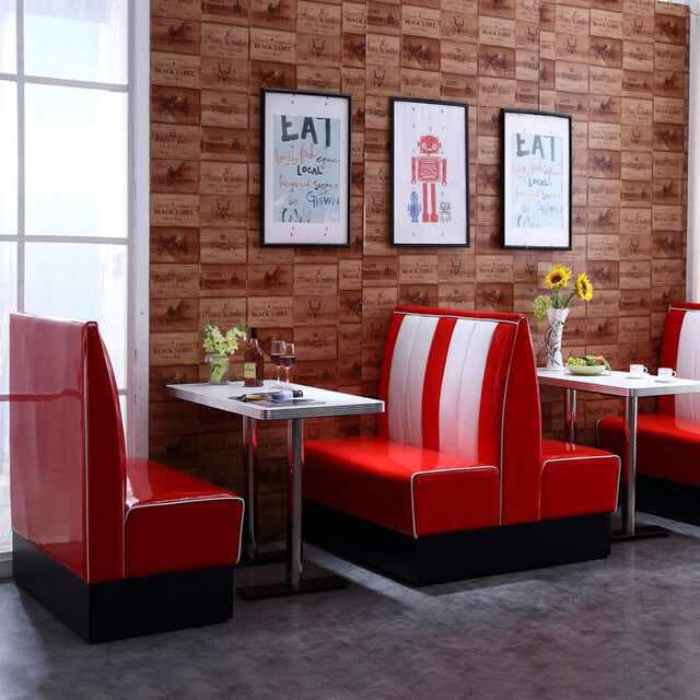 1950 Retro Café Diner Booth Set - Premium Cafe Booth from GTools - Just $1597.00! Shop now at GTools