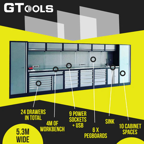 5.3M Combo with Sink and Tall cabinets