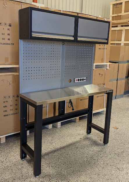 1.36M Hobby Workbench, Pegboard & Overhead Cabinet Set – GT-HOBBY2