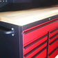 1.8M 14 Drawer Rolling Tool Cabinet Combo + Overhead Cabinets Red/Black