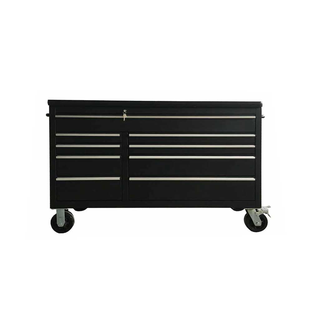 1.4M Black Powder Coat Workbench Combo with UPPER CABINETS