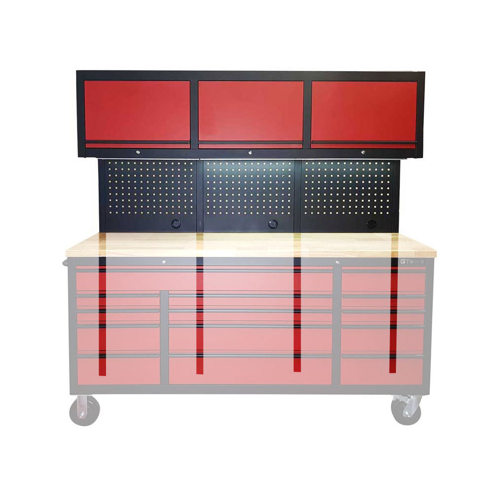 1.8M Steel Tool Box With 1 or more Tall Cabinet Red Combo