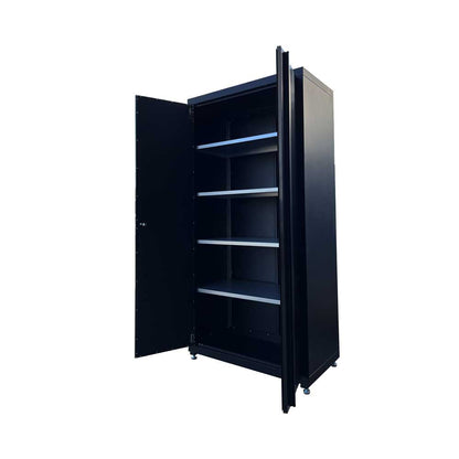 Black Tinted Stainless Steel Double Door Locker Cabinet