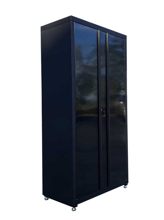 Black Tinted Stainless Steel Double Door Locker Cabinet