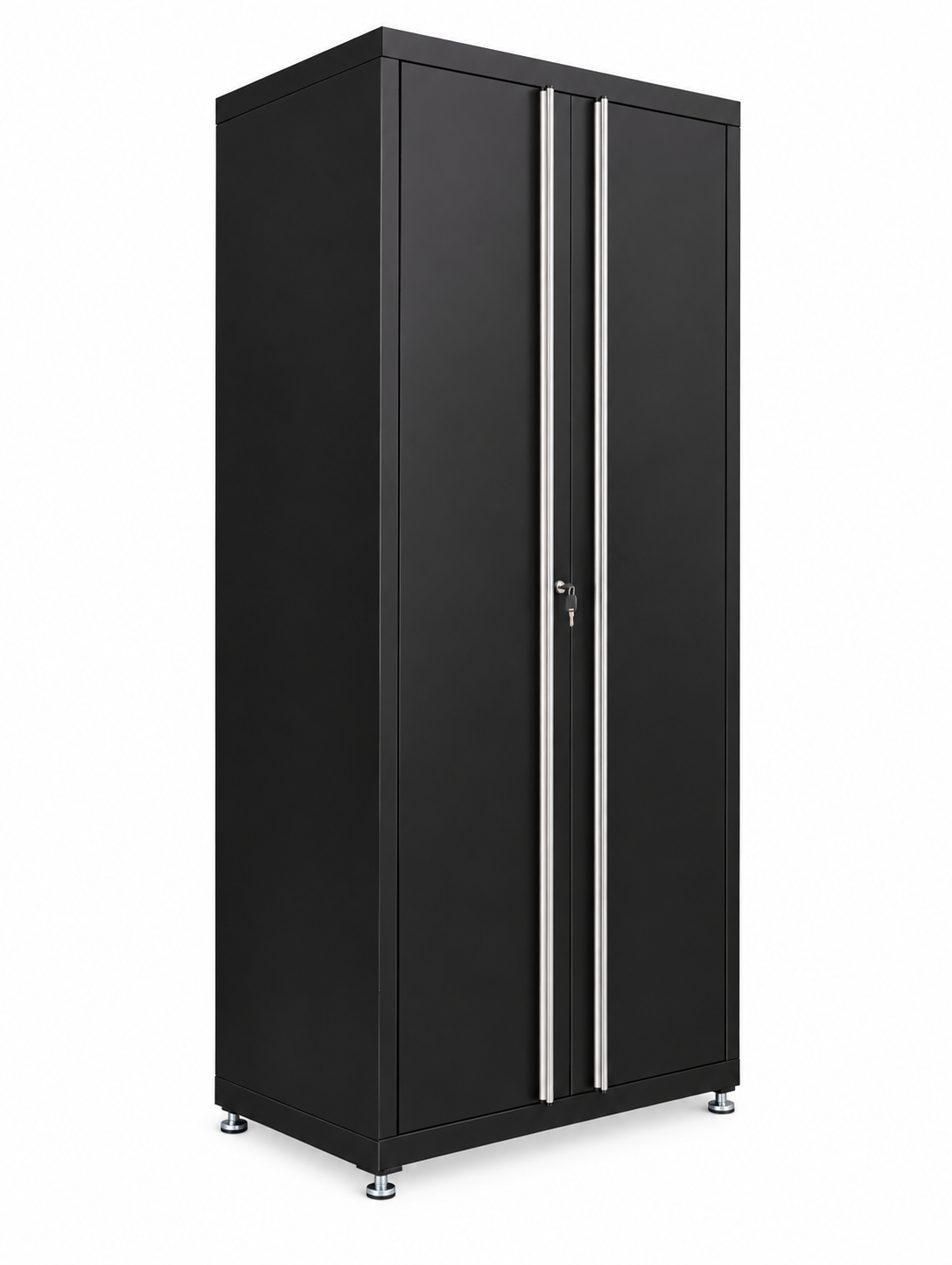 Black Powder Coated Double Door Locker Cabinet