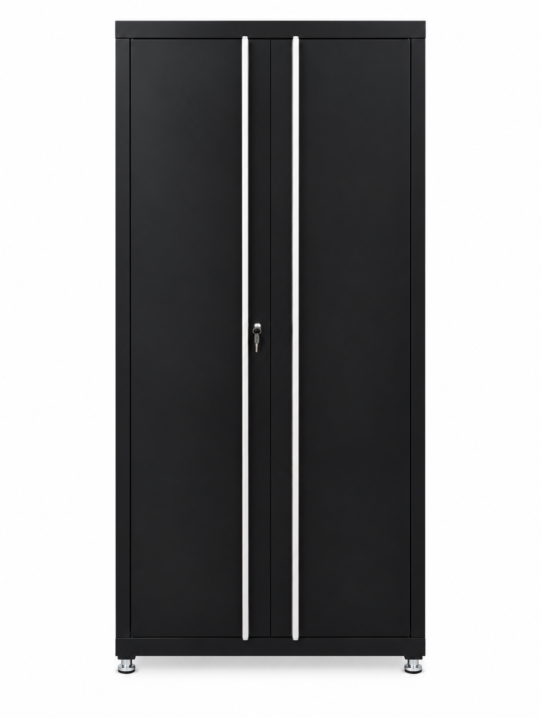 Black Powder Coated Double Door Locker Cabinet