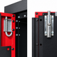 Red Powder Coated Double Door Locker Cabinet