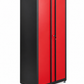 Red Powder Coated Double Door Locker Cabinet