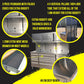 1.8M Black Tinted Stainless Steel Workbench Upper Cabinet Combo + Power Board & Panels