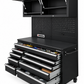 1.4M Black Powder Coat Workbench Combo with UPPER CABINETS