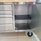 1.8M Stainless Steel Tool Chest with 9-Drawers + Cupboard and Overhead cabinets