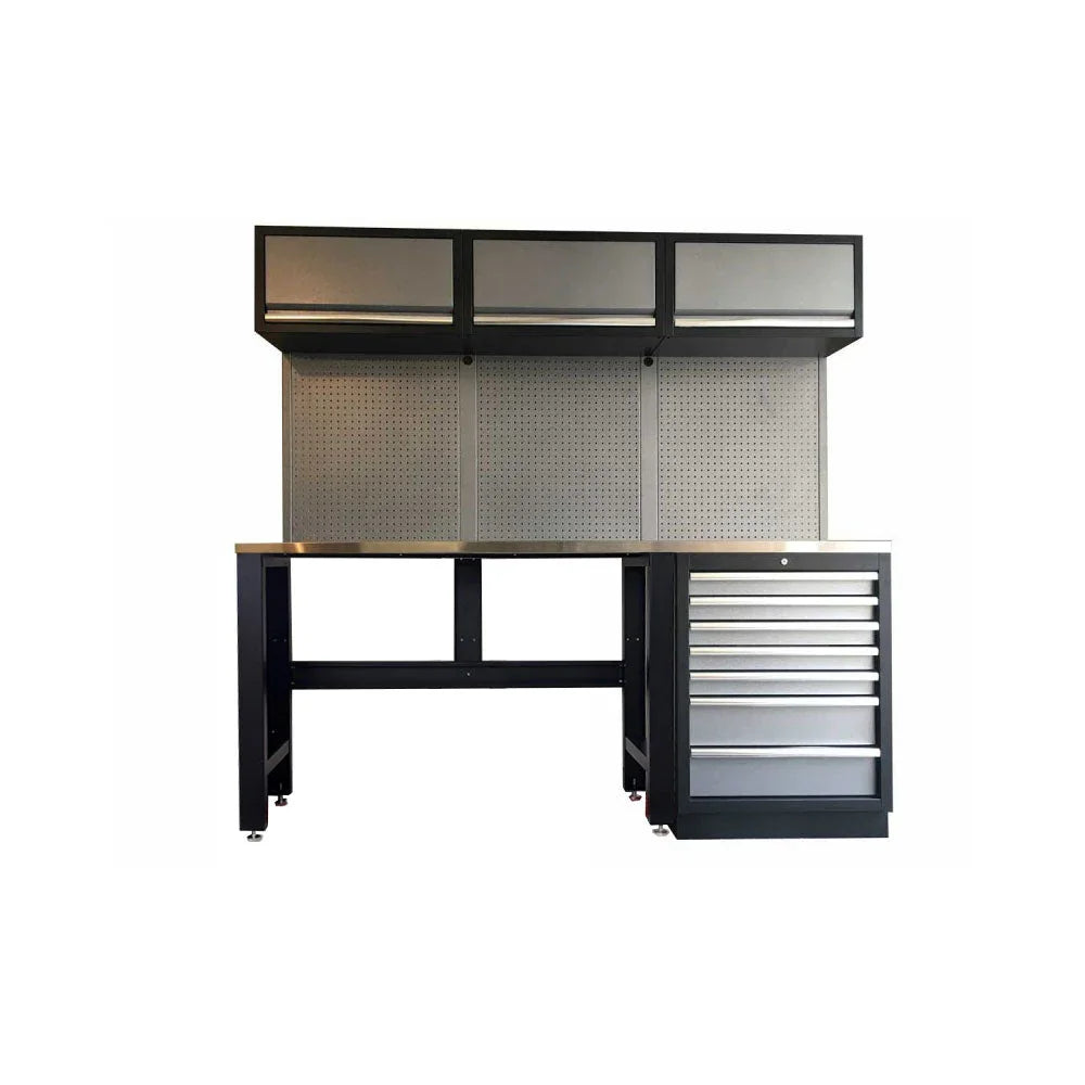 2M Hobby Workbench, Drawers, Pegboard & Overhead Cabinet Set – GT-HOBBY