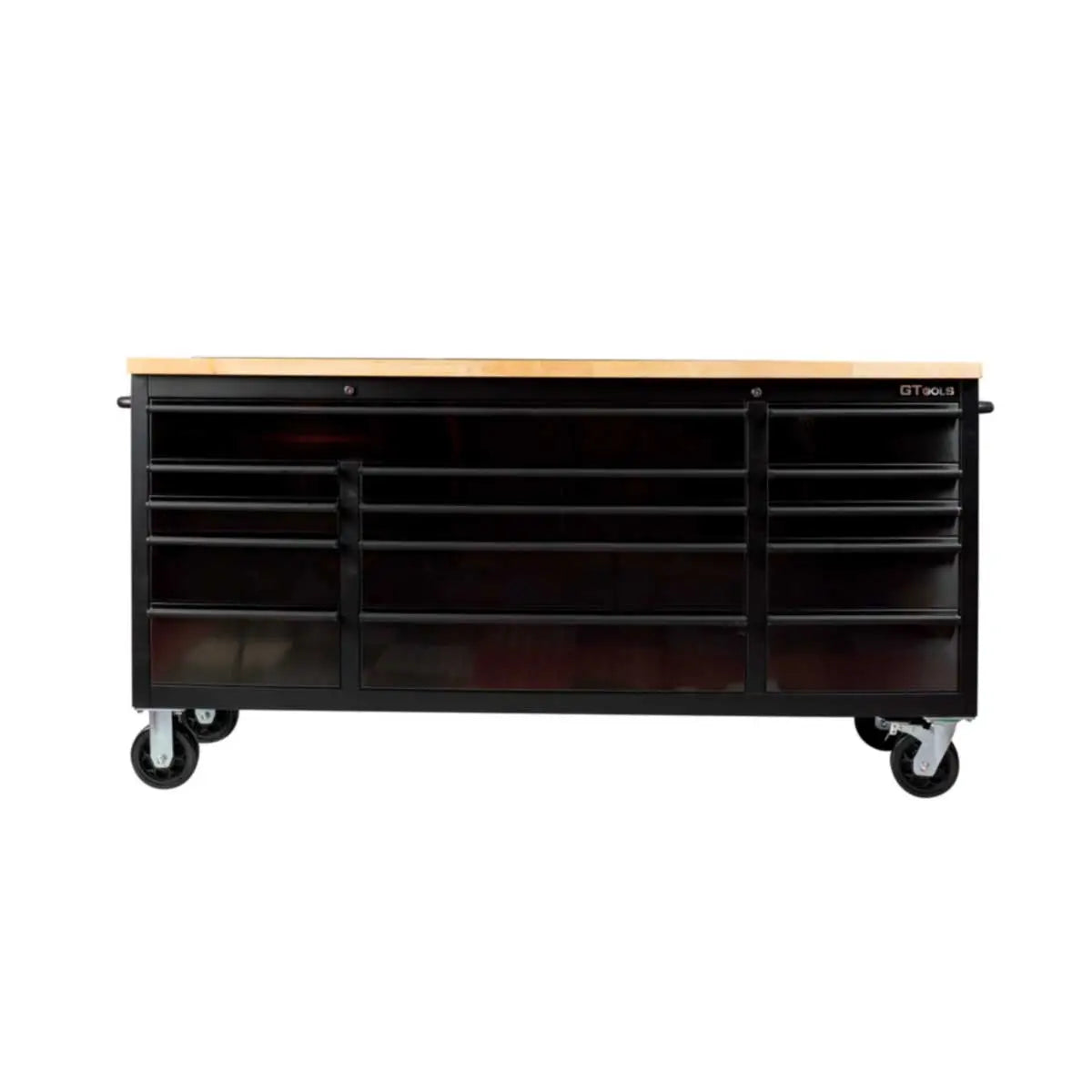 1.8M Black Stainless Steel Workbench Roll Cab