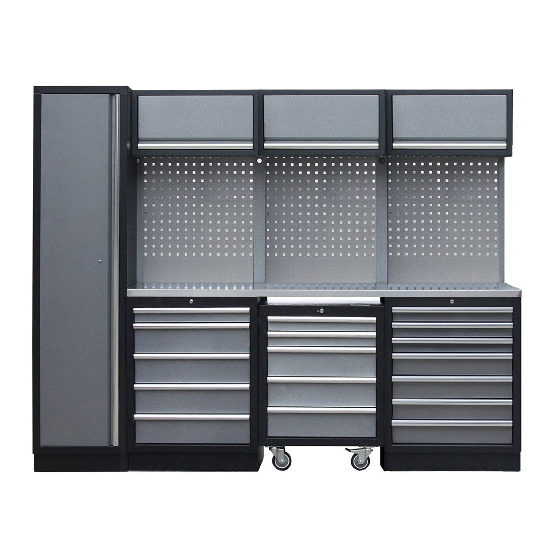 2.6M Modular Workbench, Std and Rolling Drawers and Single Door Locker ...